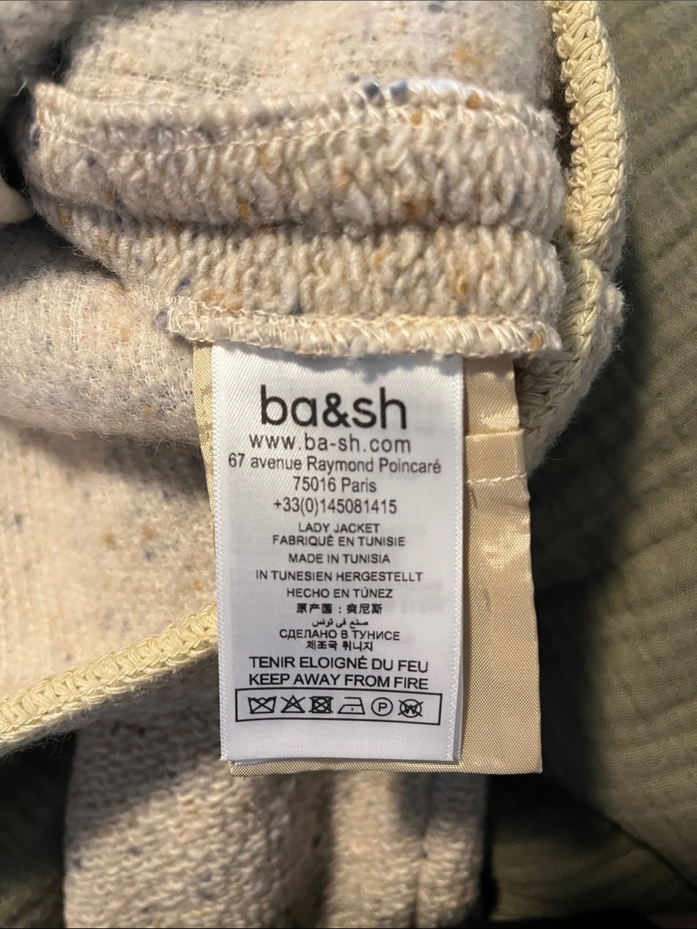 ba&sh Lady Jacket Wool Tweed Size 0 (XS) - Picture 5 of 6